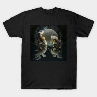 Fish dancing on the moon. V2 T-Shirt